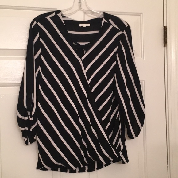 Maurices Tops - Black & White Stripped Top